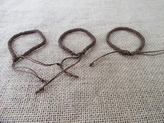 4x12Pcs Handmade Hemp Knitted Drawstring Unfinished Bracelets 5m