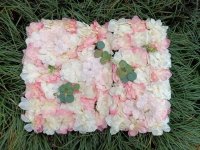 1Pc Artificial Pink Hydrangea Flower Backdrop Wall Panel Wedding