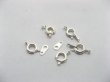 500 Silver Plated Spring Ring Bolt Clasp With Tab 6mm (image for) 500 Silver Plated Spring Ring Bolt Clasp With Tab 6mm