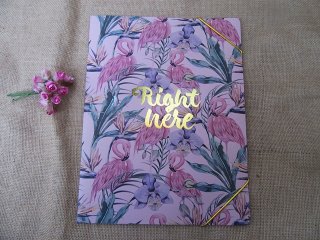 (image for) 4Pcs Beautiful Flower File Folder Documents Organizer Bag Wallet