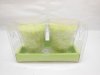 4Sets X 2 Green Candle With Glass Holder Wedding Party Favor