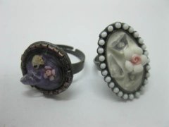 (image for) 24X Shabby Style Rings Mixed Colour ri-m-ch37