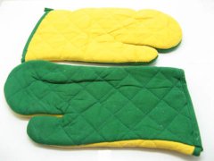 (image for) 10 Yellow & Green Kitchen Oven Glove co-ot-ch225