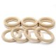 20Pcs 55mm Wooden Rings Unfinished Teething Ring Or Craft Toss