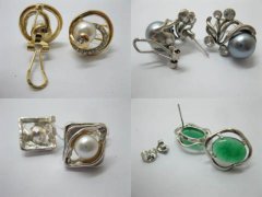 (image for) 12Pairs Fashion Earrings with Pearl er-m-ch33