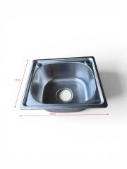 (image for) 1X New Stainless Steel Kitchen Sink - Single Bowl 38x33x18cm