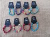 12Pcs Elastic Beaded Bracelets with Gemstone Beads Assorted