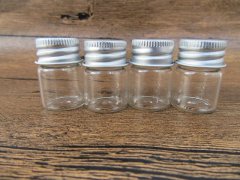 (image for) 11Packets X 8Pcs Clear Glass Screwe Up Storage Container Boxes