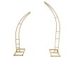 (image for) 1Set 2Pcs New Golden Garden Arch Double Round Heavy Duty Stand