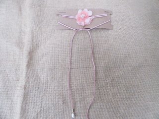 6Pcs Pink Flower Choker Necklaces Fashion Jewellery