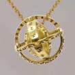 (image for) 6Sets Creative Silver & Golden Rotatable Astronomical Ball Necklace