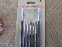 (image for) 10Sheets x 7Pcs Paintbrush Set Oil Paint Brush Watercolor Artist