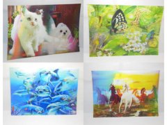 (image for) 10Pcs Amazing 3 D Lenticular Art Photo Picture 24x34cm Assorted