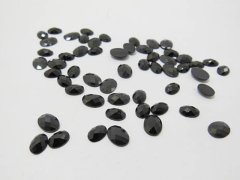 (image for) 10000 Black Oval Flat Back Diamontes Rhinestones 8x5mm