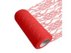 (image for) 4Roll X 10Yds Red Lace Tulle Roll Spool DIY Wedding Decor