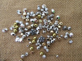 250Gram Golden Silver Round Cube Diamond Flower Heart Etc Loose