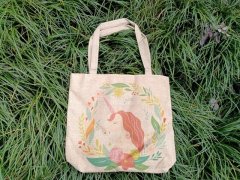 (image for) 1Pc Unicorn Hemp Shopping Bag Handbag Shoulder Bag Grocery Bag