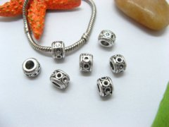 (image for) 20pcs Tibetan Silver Barrel Beads European Design Yw-pa-mb6