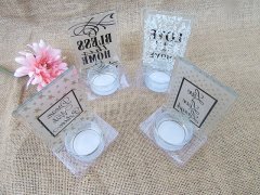 (image for) 24Pcs Chic Glass Tea Light Holder Wedding Party Home Decoration