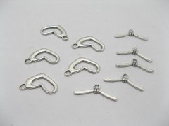 100 Sets Heart Shape Toggle Clasps finding 22mm 100 Sets Heart Shape Toggle Clasps finding 22mm