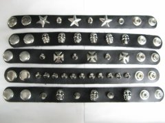 10 Punk Gothic Spiked Nail Cross Skull Cuff Bracelets 10 Punk Gothic Spiked Nail Cross Skull Cuff Bracelets