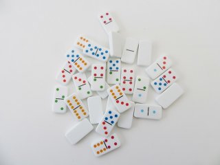 24Packs Dominoes 28 Double Six Colour Dot Dominoes Toy