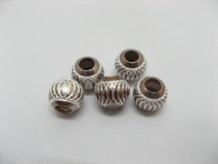 (image for) 20pcs Coffee Silver Carved Lantern Aluminum Beads Fit European