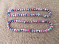 10Pcs Colorful Polymer Round Beads Elastic Necklace Fashion Jewe 10Pcs Colorful Polymer Round Beads Elastic Necklace Fashion Jewe