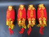 4Pcs Red Decorative Chinese Palace Lanterns Tassels 18cm