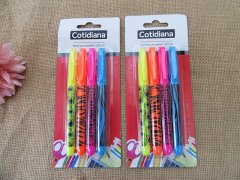 (image for) 10Sheets x 4Pcs Permanent Markers Pens Mixed Color