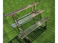 (image for) 3 Tier Garden Metal Steel Pots Plant Stair Stand Rack Shelves 120x25cm