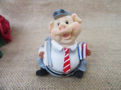 4Pcs Piggie Teacher Ornament Figurine Desktop Home Decoration