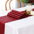 5Pcs Red Wine Silk Satin Banquet Wedding Table Runners Table Flags Party Hotel Wedding (image for) 5Pcs Red Wine Silk Satin Banquet Wedding Table Runners Table Flags Party Hotel Wedding