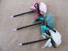 (image for) 10Pcs Cool Artificial Rose Flower Blue Ballpoint Pen