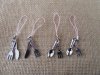 100Pcs Mobile Phone Strap with Spoon Knife Fork Dangles Assorted