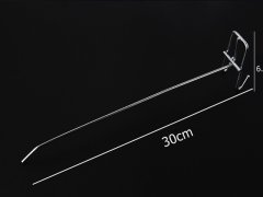 (image for) 10 Metal Slatwall Grid Peg Hooks 30cm Long