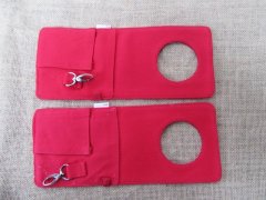 (image for) 10Pcs Red Plain DIY Door Knob Hanging Decor With Keyring