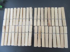 (image for) 12Packs X 36Pcs Mini Wooden Pegs 74mm Natural Craft Pin