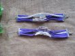12Pcs Fashionable Purple Leatherette Swing Metal Pendant
