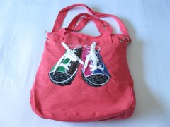 (image for) 10Pcs New Pink Canvas Shoulder Bag Handbag Shoes In Front