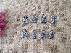(image for) 100Pcs New Vivid Owl Beads Charms Pendants Jewellery Findings