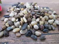 16Packets Polished River Stones Miniature Dollhouse Ornament