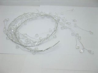 4X Clear Acrylic Beaded Floral Beaded Garland Branch - Teardrop