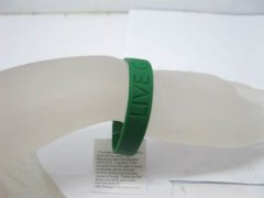 (image for) 5packets x 50 New Green Rubber Bracelets Wholesale