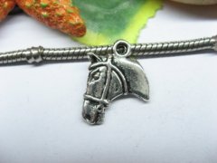 (image for) 20pcs Metal Horse Head Charms yw-ac-mc82