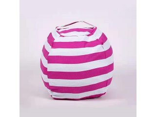 1Pc Cotton Stripe Design Storage Bag Toy Organizer Bag
