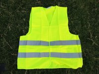 2Pc Neon Security Safety Vest High Visibility Reflective Stripes