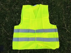 2Pc Neon Security Safety Vest High Visibility Reflective Stripes