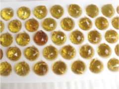(image for) 10 Yellow Lead Crystal Ball Suncatchers 20X25mm