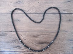 5Pcs Elegant Black Glass Beaded Winter Long Necklace 5Pcs Elegant Black Glass Beaded Winter Long Necklace